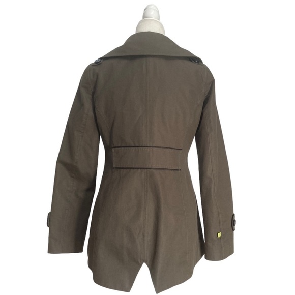 Soia & Kyo Jacket Women’s Brown Cotton Blend Zip Front with Storm Flap Jacket - Picture 2 of 12